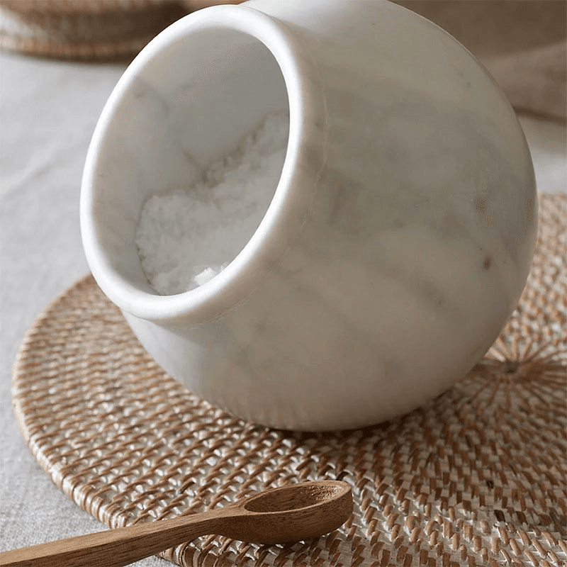 Marble Salt Cellar, White
