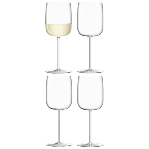 Image showing the Borough Set of 4 wine glasses, 380ml, clear product.