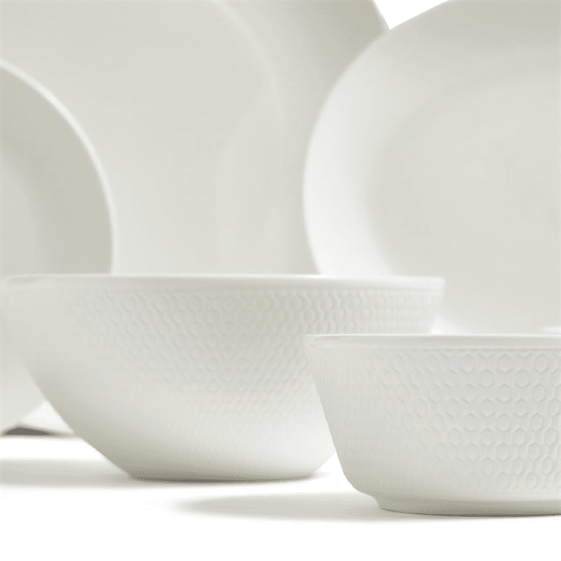 Gio 20 Piece Dinner Set, White