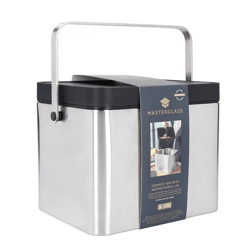 Antimicrobial Composter, Stainless Steel