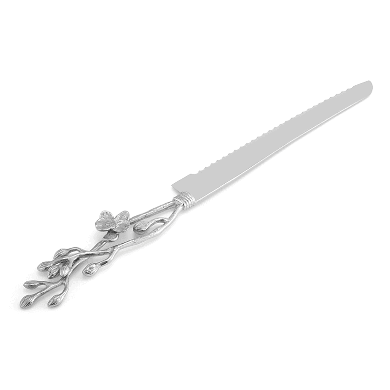 White Orchid Bread Knife, White