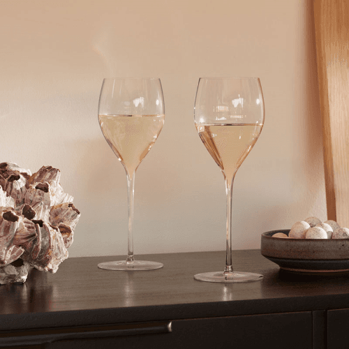 Image showing the Savoy Set of 2 White Wine Glasses, Clear product.