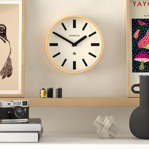 Image showing the Bali Wall Clock Ocean Dial, D30 cm, Light Bamboo product.