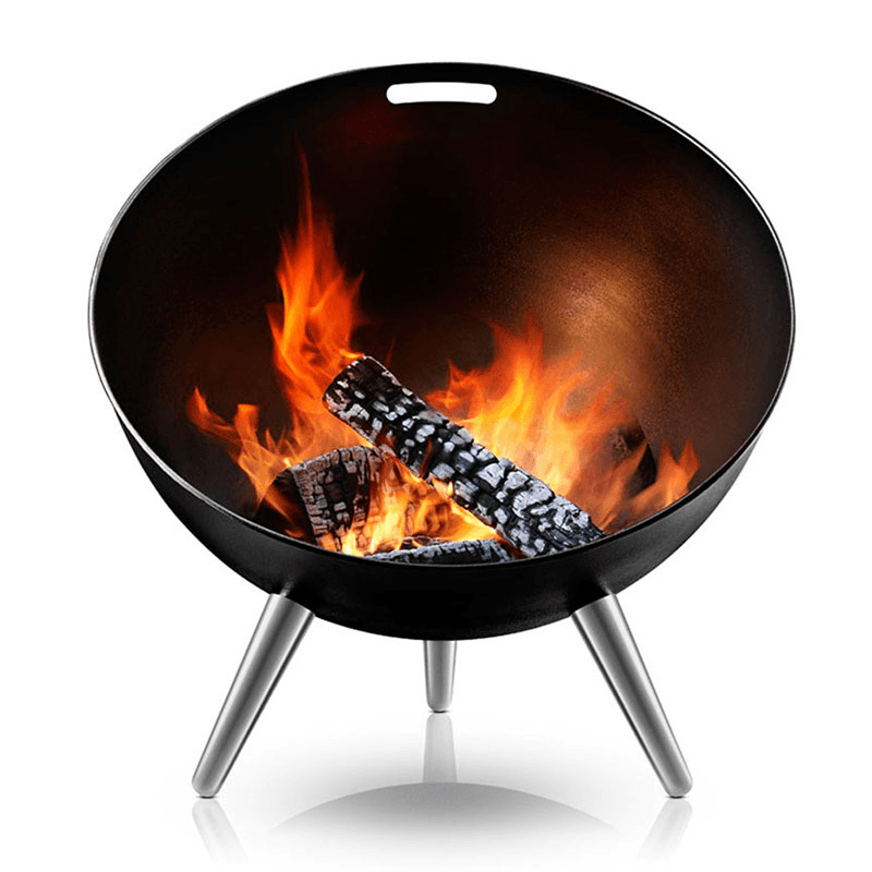 FireGlobe Fire pit, Black/Silver