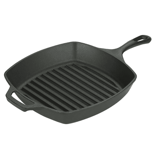 Image showing the Lodge Square fat free frying pan, Black product.