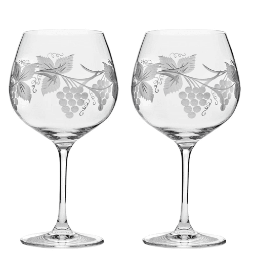Image showing the Grapevine Set of 2 Gin Glasses, Clear product.