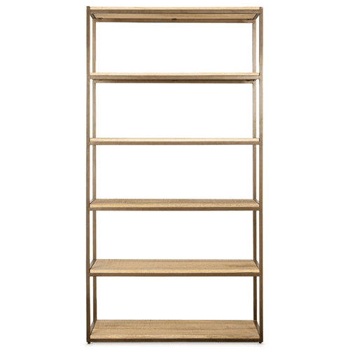 Image showing the Marjori Mango Wood Standing Shelves, Natural product.