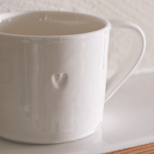 Image showing the Burnham Heart Mug, White product.