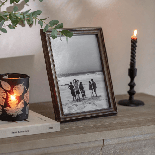 Image showing the Bramley Wooden Photo Frame, Dark Mango Wood product.