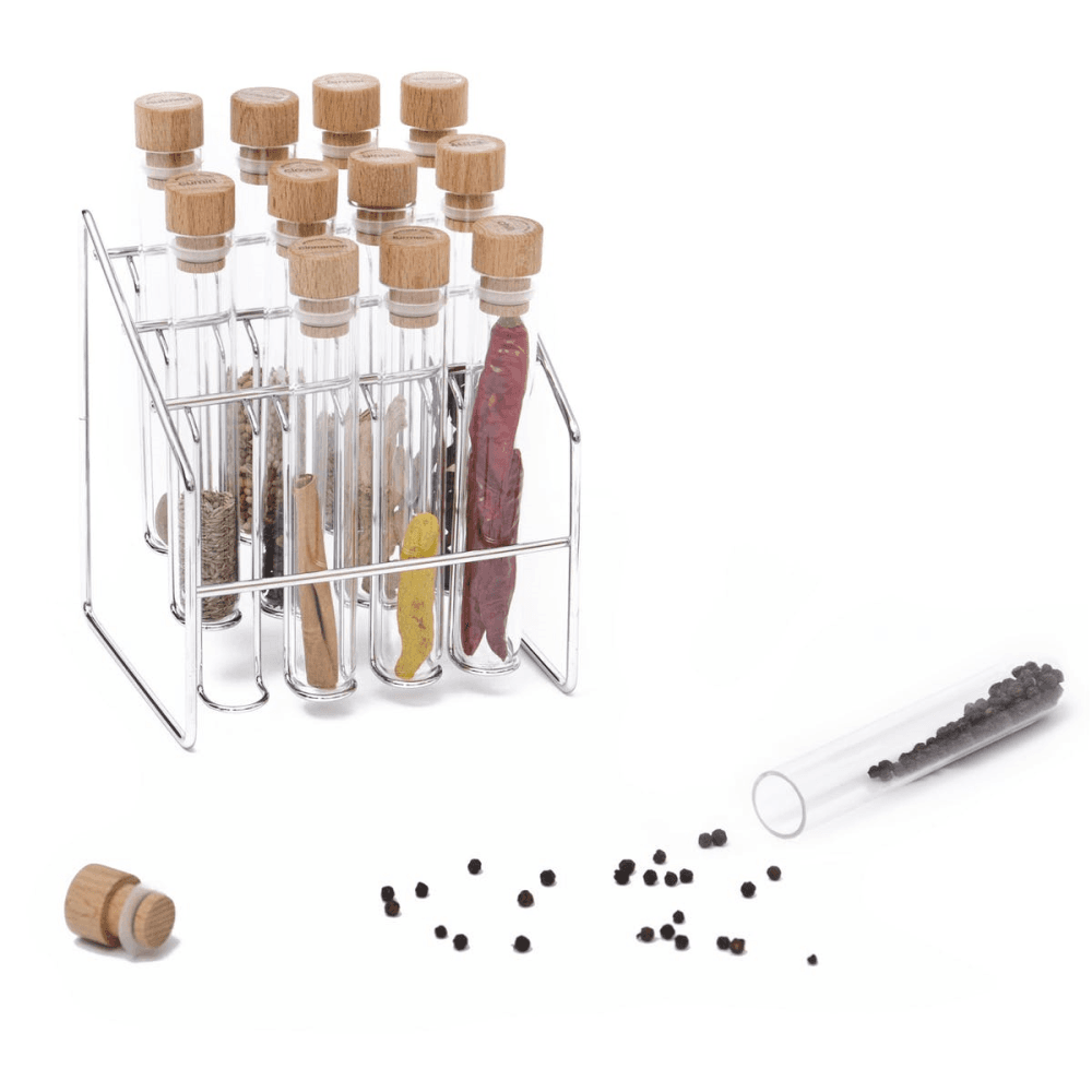 Spice lab rack, Glass/Steel/Beech