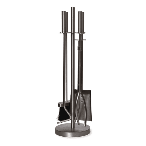 Image showing the Ebrington Fireside Tool Set, Silver product.