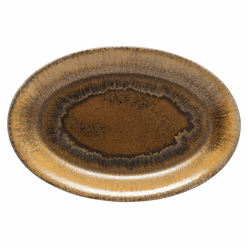 Image showing the Poterie Oval Platter, Mocha Latte product.
