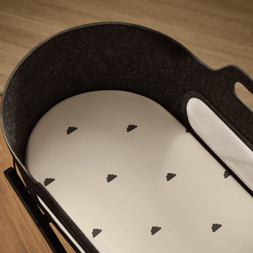 Image showing the Pack of 2 Moses Basket Fitted Sheets, Sand Cloud product.