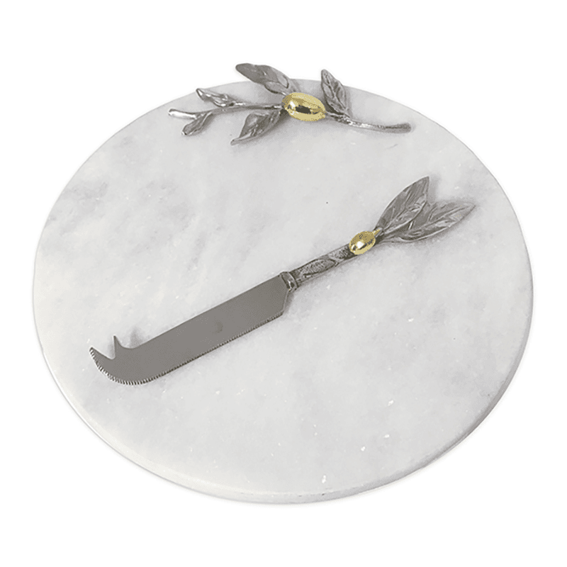 Olive Cheeseboard & Knife Set, Marble