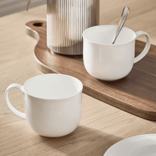Image showing the Queensberry Hunt Cupola Set of 2 Coffee Mugs, White product.