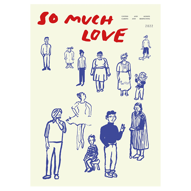 So Much Love Framed Print, Blue