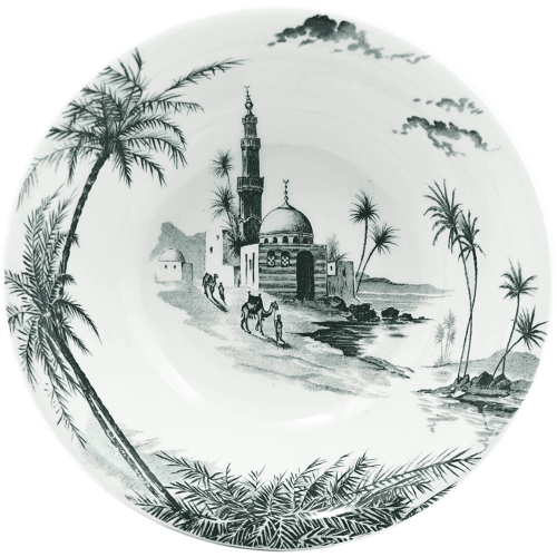 Image showing the Les Depareillées - Vues d'Orient Set of 4 US cereal bowls, Green product.