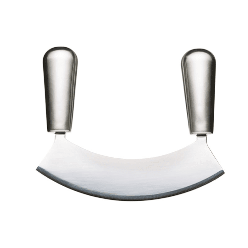Image showing the Mezzaluna knife with single blade, Stainless Steel product.