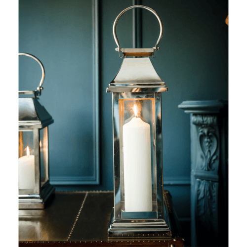 Image showing the Station Lantern, D17 cm, Clear/Silver product.