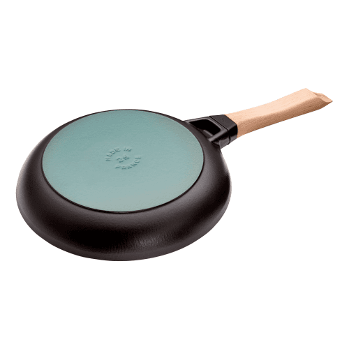 Image showing the Frying pan with wooden handle, Black product.