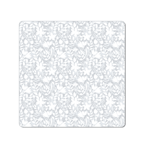 Image showing the Floral Set of 6 Placemats, Grey product.