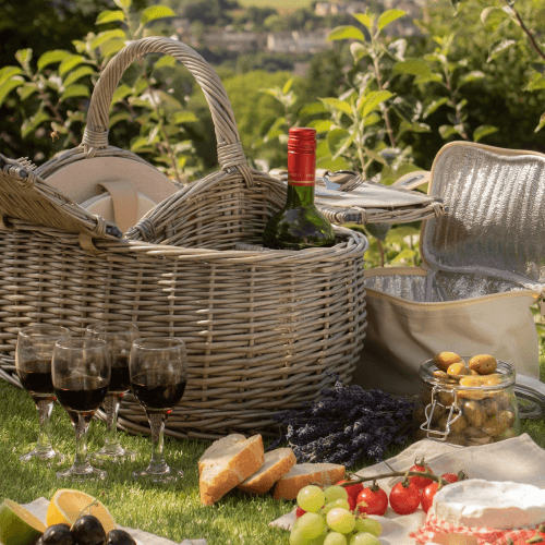 Image showing the Boat Picnic Hamper, Cream/Beige product.