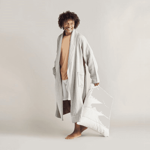 Image showing the The Dream Cotton Robe, Clay product.