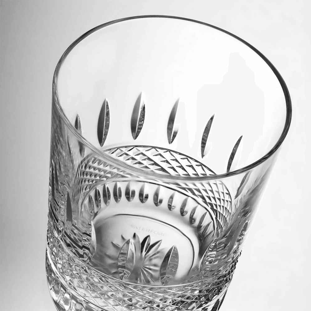 Masterclass Irish Lace Set of 2 Double Old Fashioned Tumblers, Clear