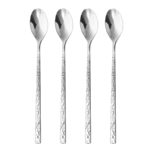 Image showing the Blockley Slate 4 Piece Long Handled Spoon Set, Stainless Steel product.