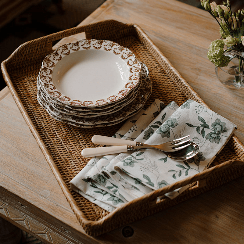 Rattan Serving Trays, Natural