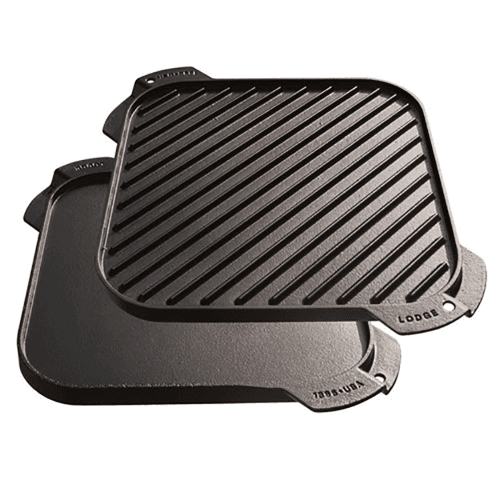 Image showing the Lodge Square reversible griddle, Black product.