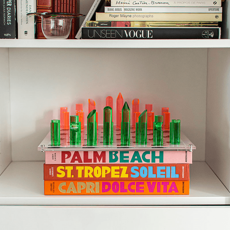 Beverly Hills Chess Set, Pink