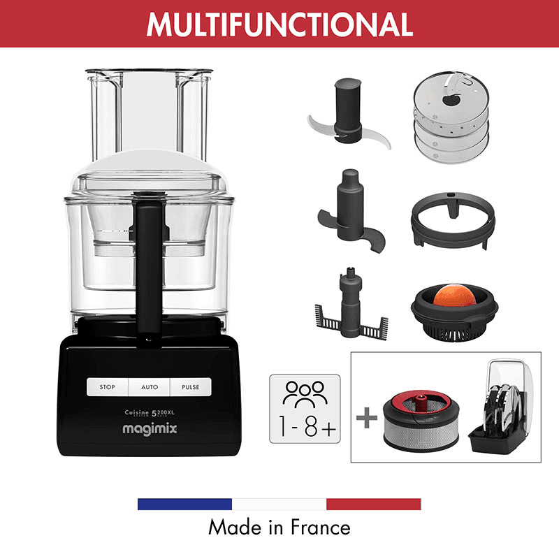 5200 XL Premium Food Processor 18712, Black