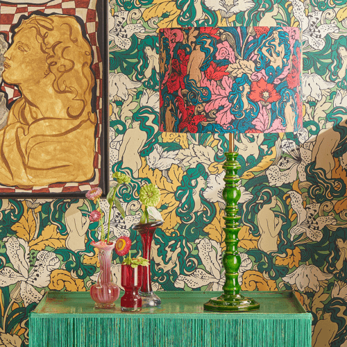 Image showing the Chiswick Table Lamp, Goblin Green product.