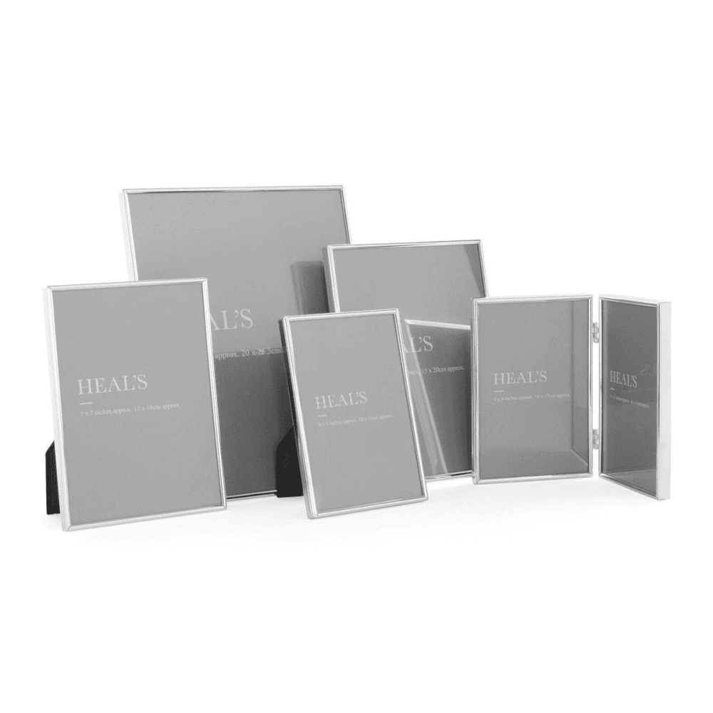 Simple Double Photo Frame, Silver