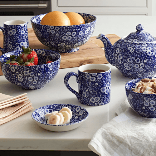 Image showing the Calico Soup Bowl, Blue product.