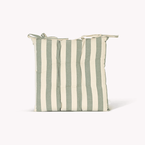 Image showing the Harlton Wide Stripe Seat Pad, Rosemary product.
