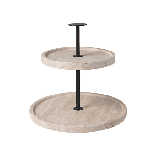 Image showing the Manufacture Travertine Cake stand, Beige product.