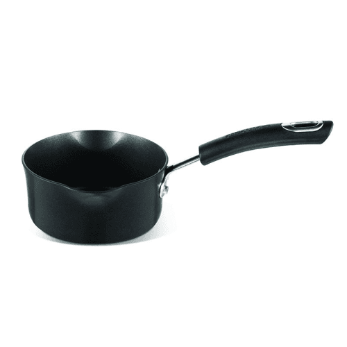 Image showing the Total Anodised Non-Stick Milkpan, Black product.