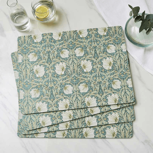 Image showing the Morris & Co Set of 4 Large Placemats, Green product.