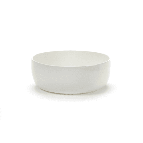 Image showing the Base Set of 4 glazed low bowls, White product.