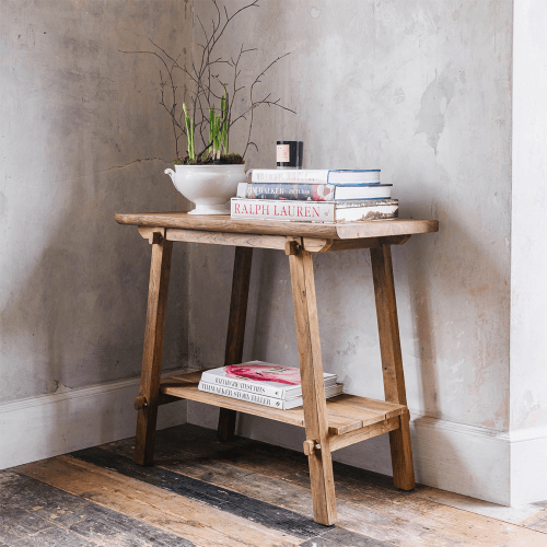 Image showing the Whitfield Recycled Teak Console Table, Natural product.