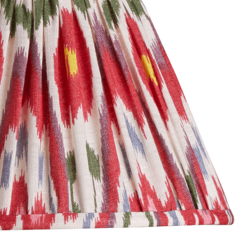 Image showing the Empire Gathered Lampshade, Heraldic Printed Linen Ikat product.