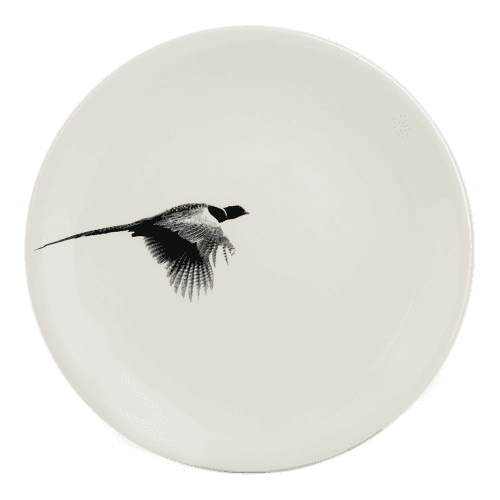 Image showing the Chambord Pheasant Side plate, White/Black product.
