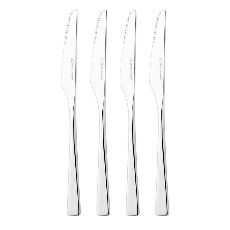 Tilia Set of 4 Satin Steak Knives, Satin