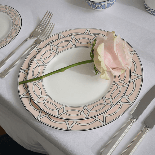 Image showing the Loop Set of 2 Dessert Plate, Blush product.