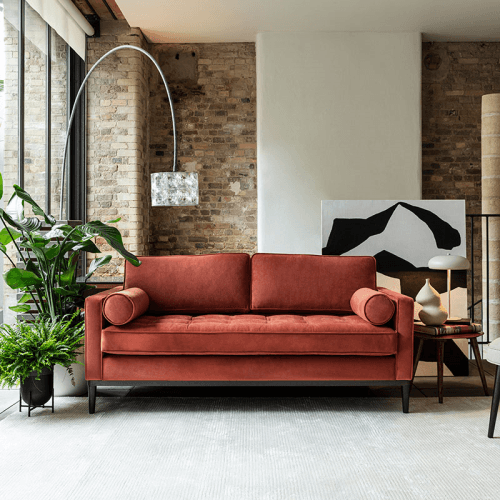 Image showing the Model 02 Velvet Sofa product.