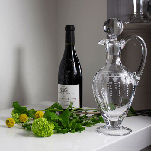 Image showing the Nouveau Handled Wine Decanter, Clear product.