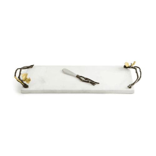 Image showing the Butterfly Gingko Small Cheeseboard, Black/Gold product.