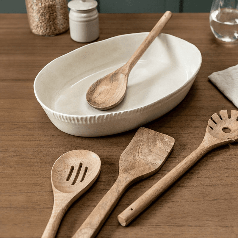 Midford Set of 4 Utensils, Mango Wood